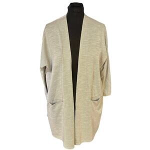 NWT Donni. Sandwash Open Front Ribbed Duster Cardigan One Size